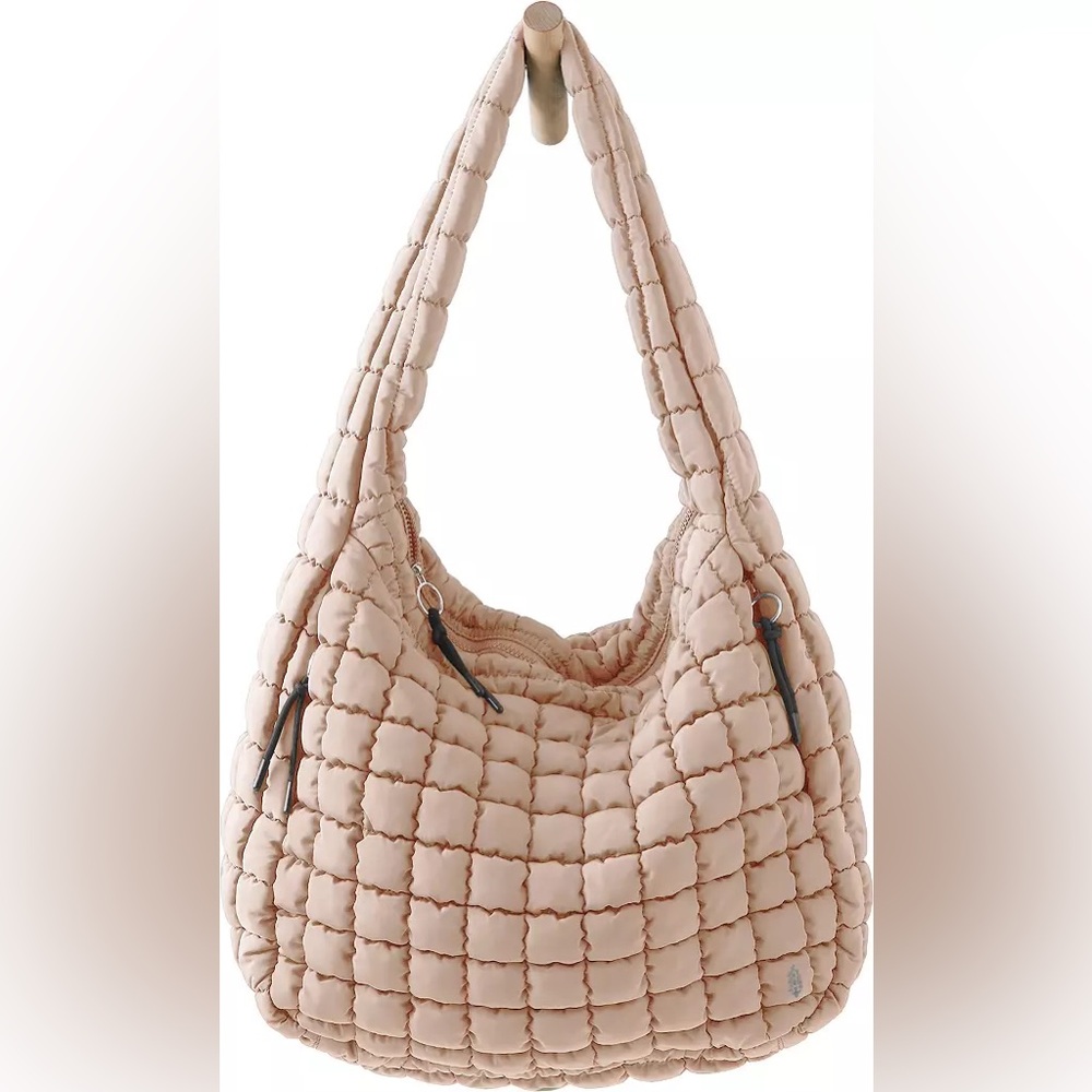 New Free People FP Movement Quilted Carryall Bag Off White - Picture 12 of 12